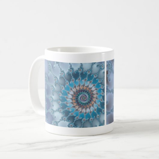 Nautilus - Fraktal-Kunst Kaffeetasse (Vorderseite Links)