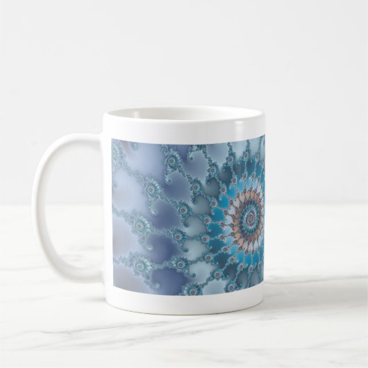 Nautilus - Fraktal-Kunst Kaffeetasse (Links)