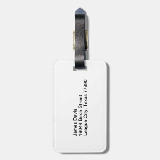 Nautilus-Gepäckmarke Gepäckanhänger (Rückseite vertikal)