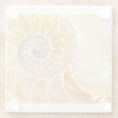Nautilus Glass Untersetzer (Rückseite)