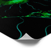 Nautilus grüne Muschel, ängstliche Geometrie Poster (Ecke)