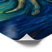 Nautilus im van Gogh Stil Poster (Ecke)