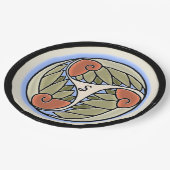 Nautilus Mit Monogramm Pappteller (Schrägansicht)