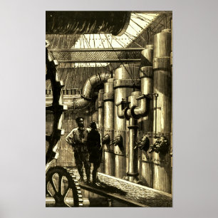 Nautilus-Motor aus 2000 Ligen unter Wasser Poster