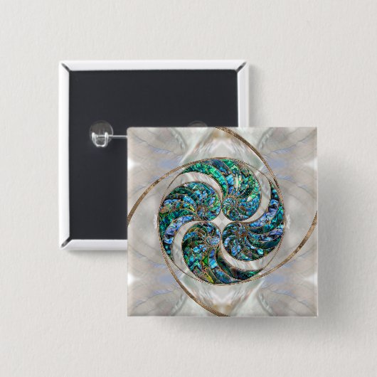 Nautilus Muschel - Abalone und Pearl Button (Vorne & Hinten)
