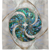 Nautilus Muschel - Abalone und Pearl Duschvorhang (Vorderseite)