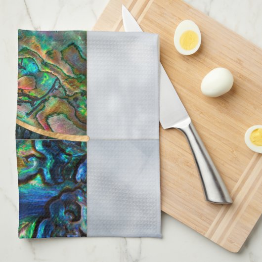 Nautilus Muschel - Abalone und Pearl Geschirrtuch (Viertel Falte)