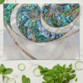 Nautilus Muschel - Abalone und Pearl Geschirrtuch (Gefaltet)