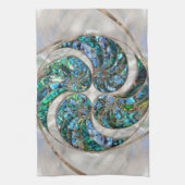Nautilus Muschel - Abalone und Pearl Geschirrtuch (Vertikal)