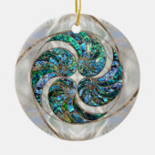 Nautilus Muschel - Abalone und Pearl Keramik Ornament (Vorne)
