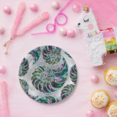 Nautilus Muschel Abalone und Pearl Pappteller (Party)