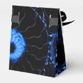 Nautilus-Muschel - blaues Design Geschenkschachtel (Rückseite)