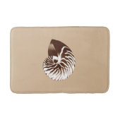 Nautilus-Muschel - Braun, Weiß und Beige Badematte (Vorderseite)