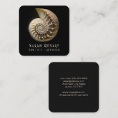 Nautilus Muschel Business Card Quadratische Visitenkarte (Vorne/Hinten)
