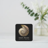 Nautilus Muschel Business Card Quadratische Visitenkarte (Stehend Vorderseite)