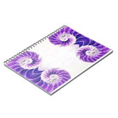 Nautilus Muschel Fibonacci Notebook - Lila White Notizblock (Linke Seite)
