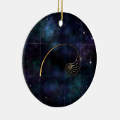 Nautilus-Muschel - Heilige Geometrie Keramik Ornament (Rechts)