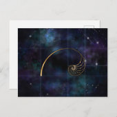 Nautilus-Muschel - Heilige Geometrie Postkarte (Vorne/Hinten)