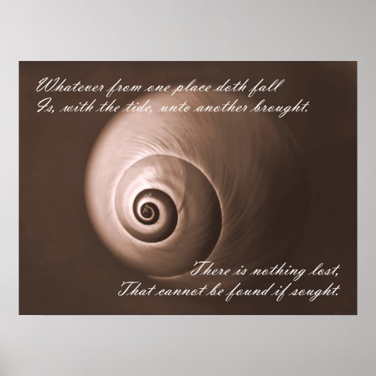 Nautilus Muschel Inspiration Zitat Kunst drucken Poster (Vorne)