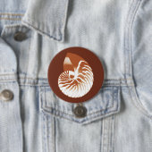 Nautilus-Muschel - Kakaobraun und weiß Button (Beispiel)
