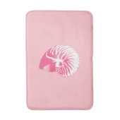 Nautilus-Muschel - Korallenrosa und Weiß Badematte (Vorderseite Vertikal)