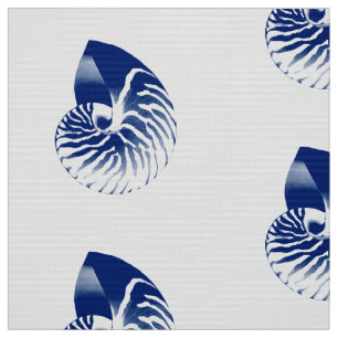Nautilus-Muschel - Marineblau und -WEISS Stoff