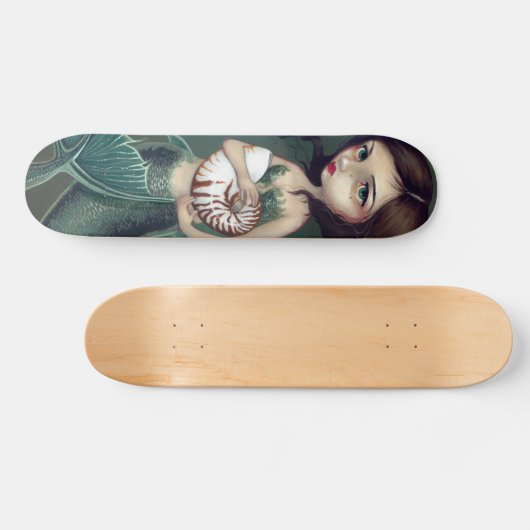 Nautilus-Muschel-MeerjungfrauSkateboard Skateboard (Horizontal)