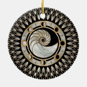 Nautilus-Muschel - Mondphasen Keramik Ornament (Hinten)