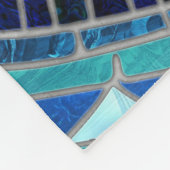 Nautilus-Muschel-Mosaikkunst Fleecedecke (Ecke)