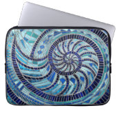 Nautilus-Muschel-Mosaikkunst Laptopschutzhülle (Vorderseite)