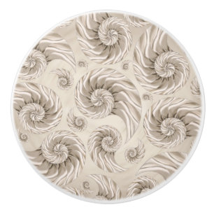 Nautilus-Muschel-Muster Keramikknauf