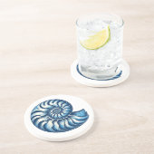 Nautilus Muschel Nautischer Untersetzer (Seite)