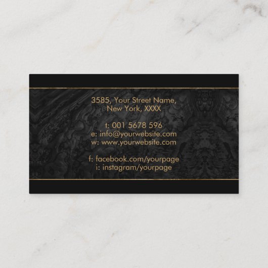Nautilus-Muschel - Peal und Black Abalone Visitenkarte (Rückseite)