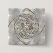 Nautilus-Muschel - Perlmutter und Goldmedaille Button (Vorderseite)