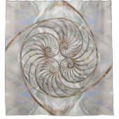 Nautilus-Muschel - Perlmutter und Goldmedaille Duschvorhang (Vorderseite)