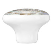 Nautilus-Muschel - Perlmutter und Goldmedaille Keramikknauf (Seitenansicht)