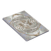 Nautilus-Muschel - Perlmutter und Goldmedaille Notizblock (Rechte Seite)