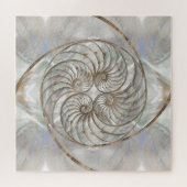 Nautilus-Muschel - Perlmutter und Goldmedaille Puzzle (Horizontal)