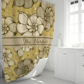 Nautilus Muschel Polka Dot Monogramm Duschvorhang