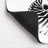 Nautilus-Muschel - schwarz, grau und weiß Mousepad (Ecke)