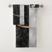 Nautilus Muschel - Schwarzer Abalone und Perle Badhandtuch Set (Insitu)