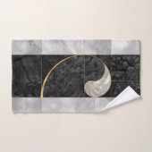 Nautilus Muschel - Schwarzer Abalone und Perle Badhandtuch Set (Handtuch)