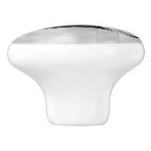 Nautilus Muschel - Schwarzer Abalone und Perle Keramikknauf (Seitenansicht)