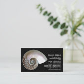 Nautilus-Muschel - Schwarzes Visitenkarte (Stehend Vorderseite)