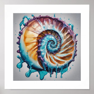 Nautilus Muschel Sea World Poster
