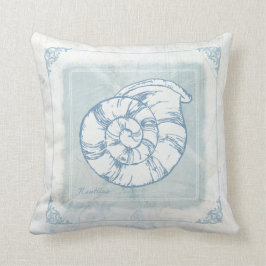 Nautilus-Muschel-Strand-Hütten-Art-Kissen Kissen