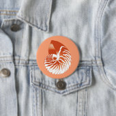 Nautilus-Muschel - Terrakotta und Weiß Button (Beispiel)