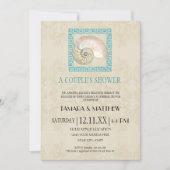 Nautilus Muschel Wasserfarbe Griechischer Schlüsse Einladung (Vorderseite)