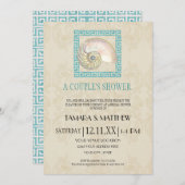 Nautilus Muschel Wasserfarbe Griechischer Schlüsse Einladung (Vorne/Hinten)