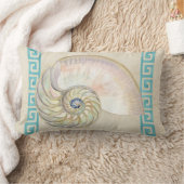 Nautilus Muschel Wasserfarbe Griechischer Schlüsse Lendenkissen (Decke)